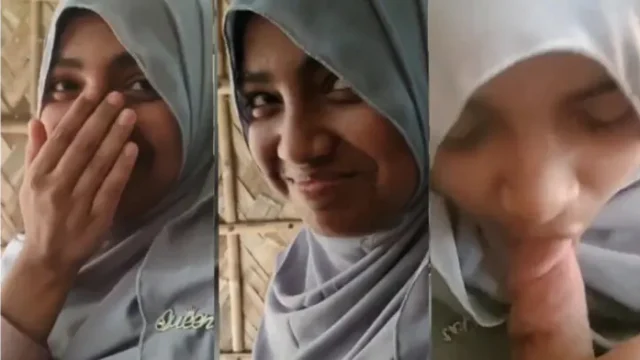 Shy Teen Hijabi College Girl Blowjob to Lover Video Full